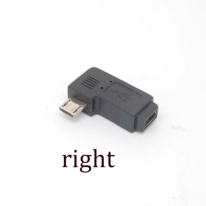 90 Degree right Angle Adapter micro USB Type A B male to mini USB feMale Charger