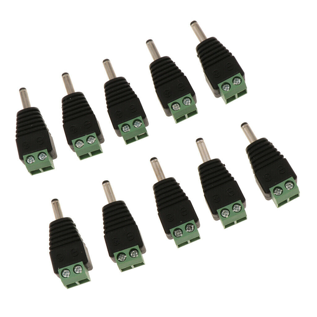 10 Pieces DC Power  Male Plug   Connector, 3.5x1.3mm Male Connection