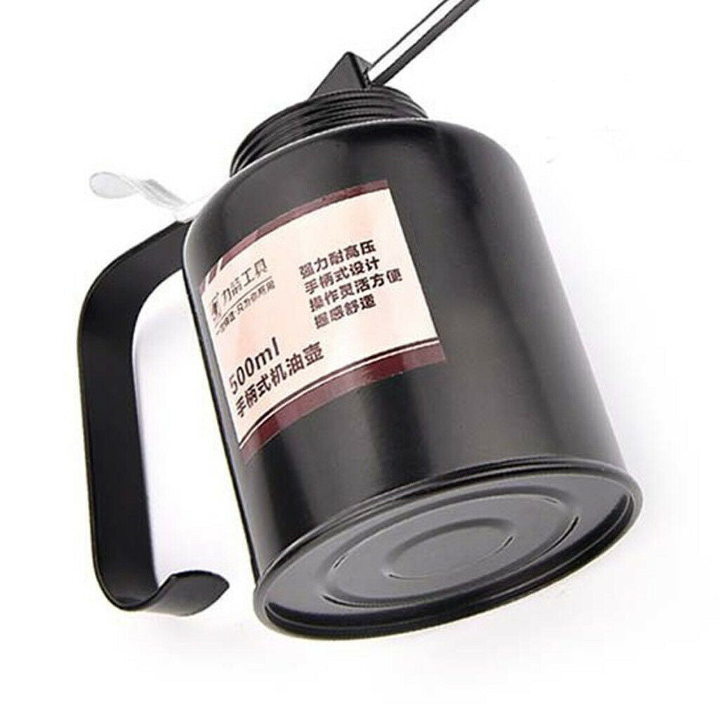 Iron Support 500ml High Pressure Oil Can Pump Oiler with Spout Short Nozzle