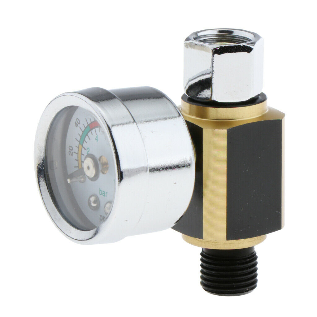 1/4" Mini Air Pressure Regulator Gauge Oil Water Filter Trap Auto Paint