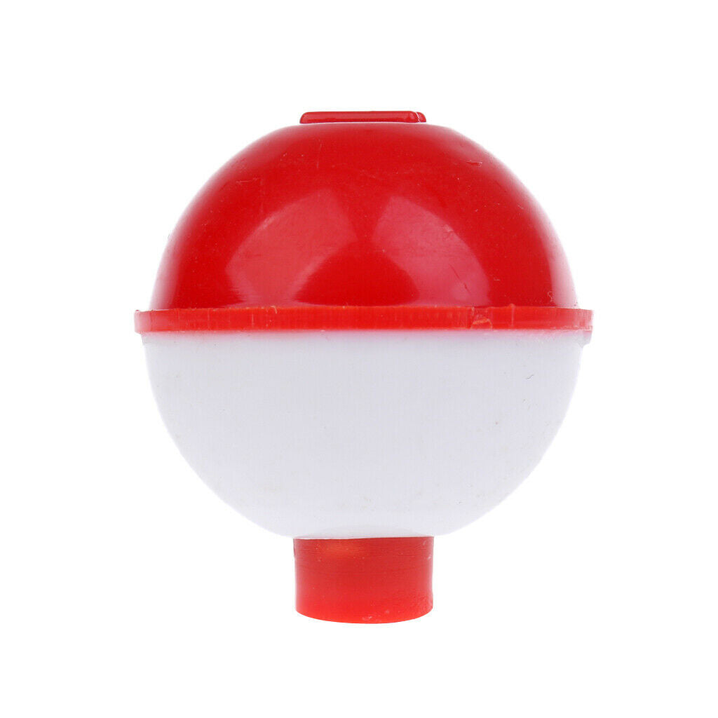 Hard ABS Snap-on Fishing Floats Push Button Float Bobbers Red & White 25g