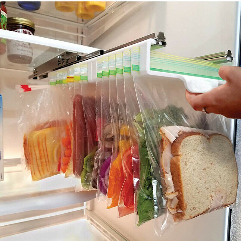 Refrigerator Storage Rack Kitchen Supplies Bag Track Telescopic Storage R EADFA