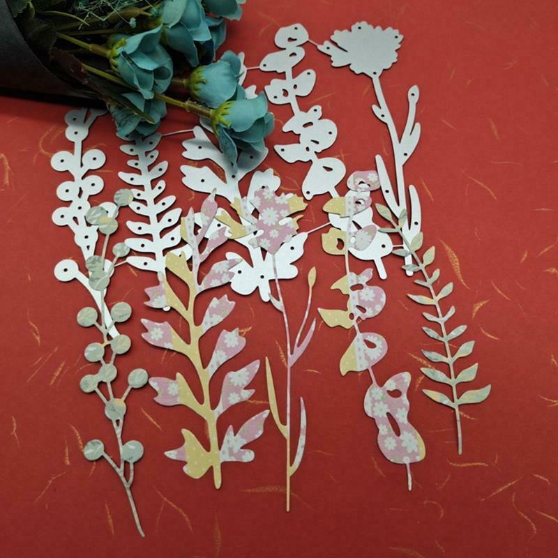 Plants Metal Cutting Dies Stencil DIY Scrapbook Album Paper Card Template Mold