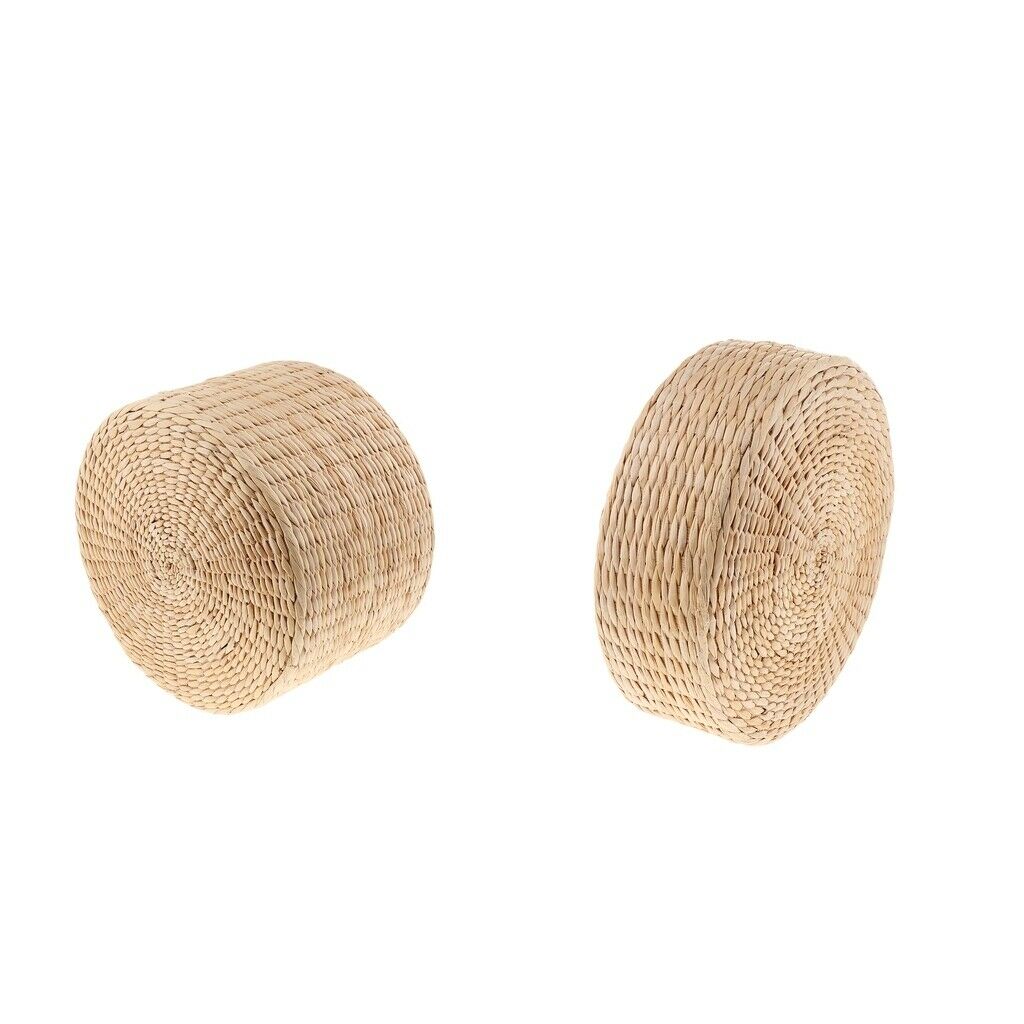 2pcs Straw Cushion Meditation Buckwheat Floor Seat Cushion for Relaxation