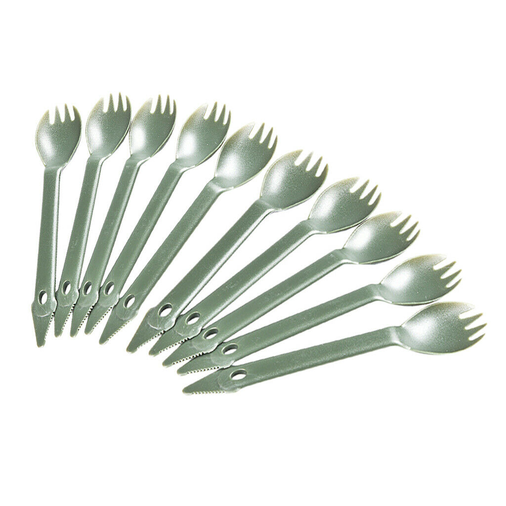 10 Pack Sporks, Durable & BPA Free Multifunctional Sporks,Spoon Fork Combo