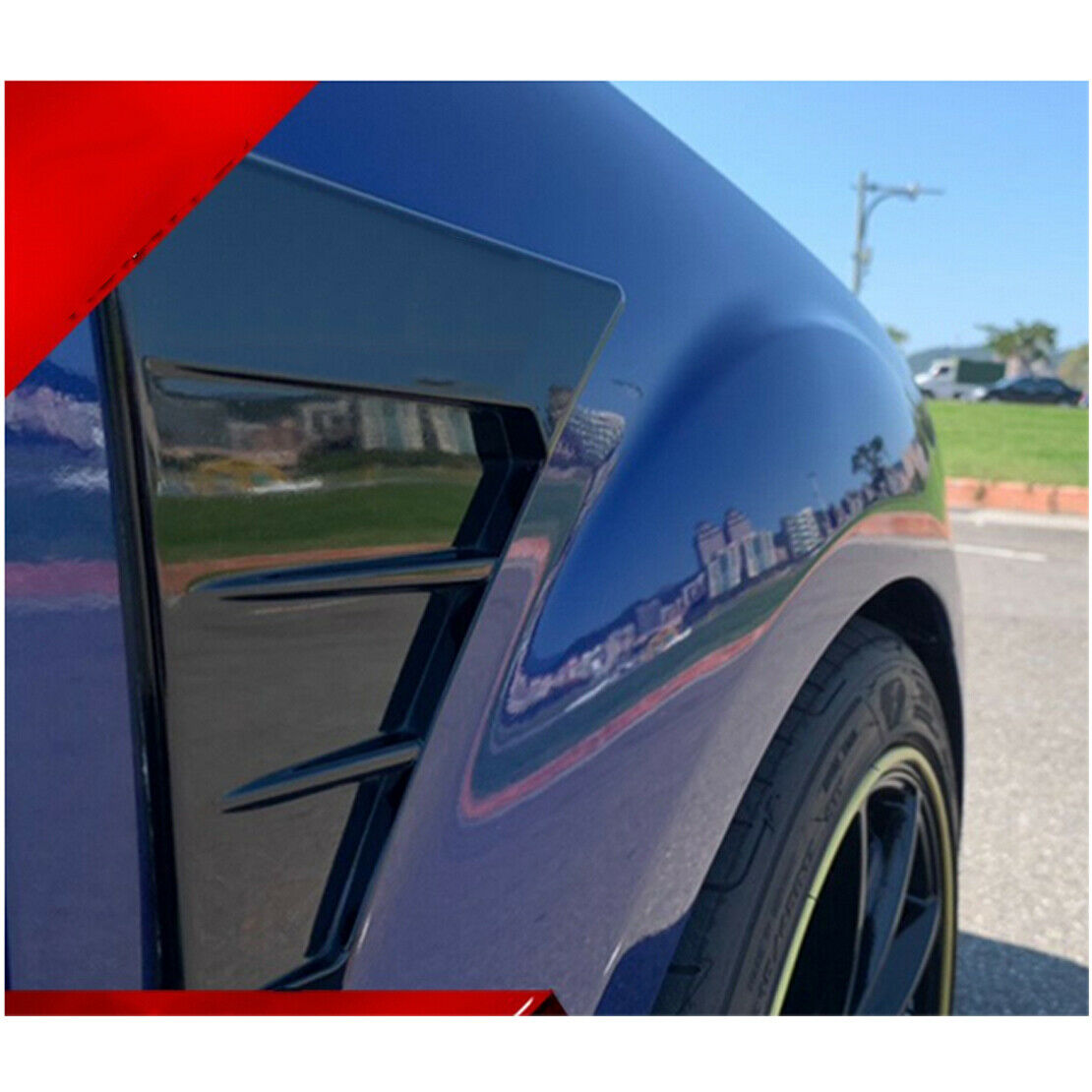 2x Side Door Wing Air Flow Intake Vent Hood Trim Cover Fit For Ford Focus Mk3