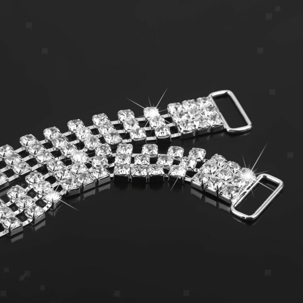 3-Row Design Rhinestone Crystal Bikini Connectors Buckles for Swimwear DIY