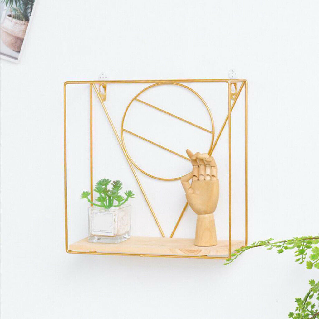 Golden Wall Hanging Storage Rack Bins Brackets f/ office club pub wall Decor
