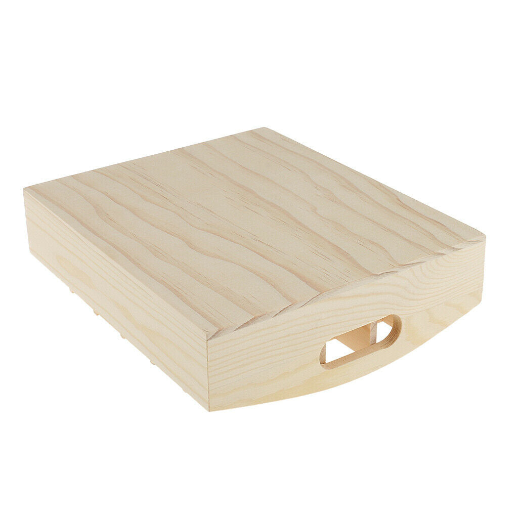 2 Pcs Natural Wood Essential Oil Box Display Storage Case Holder Rack Stand