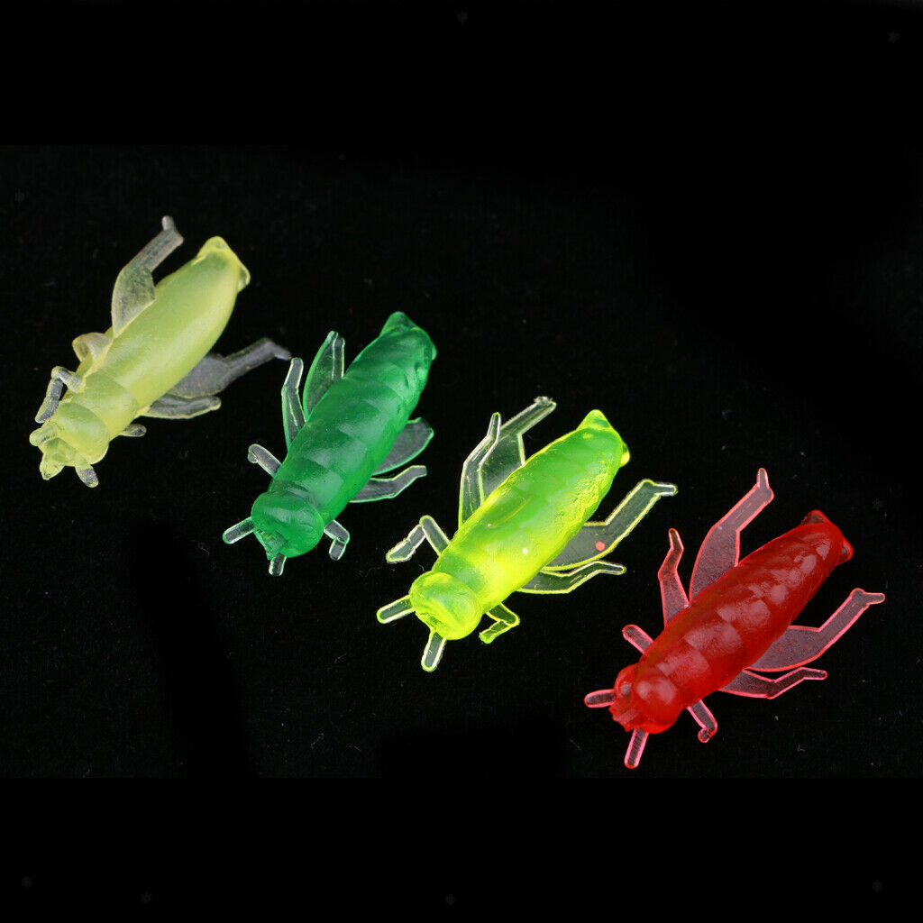 100x Lifelike Cricket Lures Hook Soft Baits Fishing Tackle Accessories