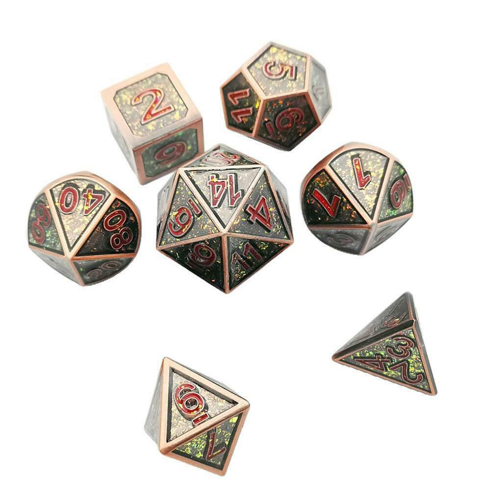 7Pc Polyhedral Dice Set for MTG DND RPG Role Play Casino Board Game Toys #1
