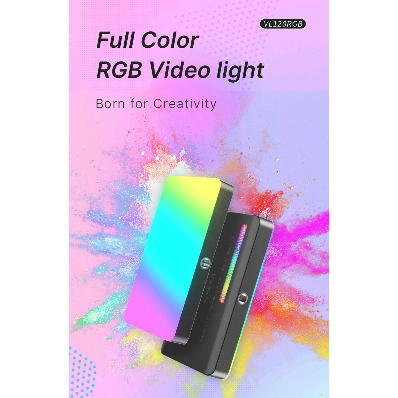 VL120 2500-9000K 5W Dimmable Mini Video Light Smartphone SLR Vlog Fill Light