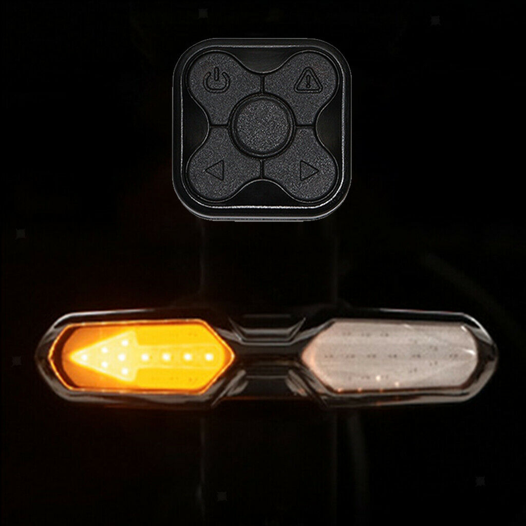 Rechargeable LED Bicycle Bike Rear Tail Light Indicator Turn Signal Safety