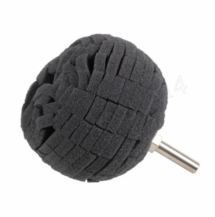 Universal 3Pcs Black 3inch (76mm) Buffing Ball Finishing Buff Polishing Pad Tool