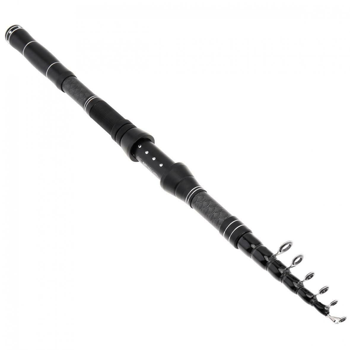 2.4m Carbon Fiber Telescopic Fishing Rods Fasten Guides Ultra Short 8 Section