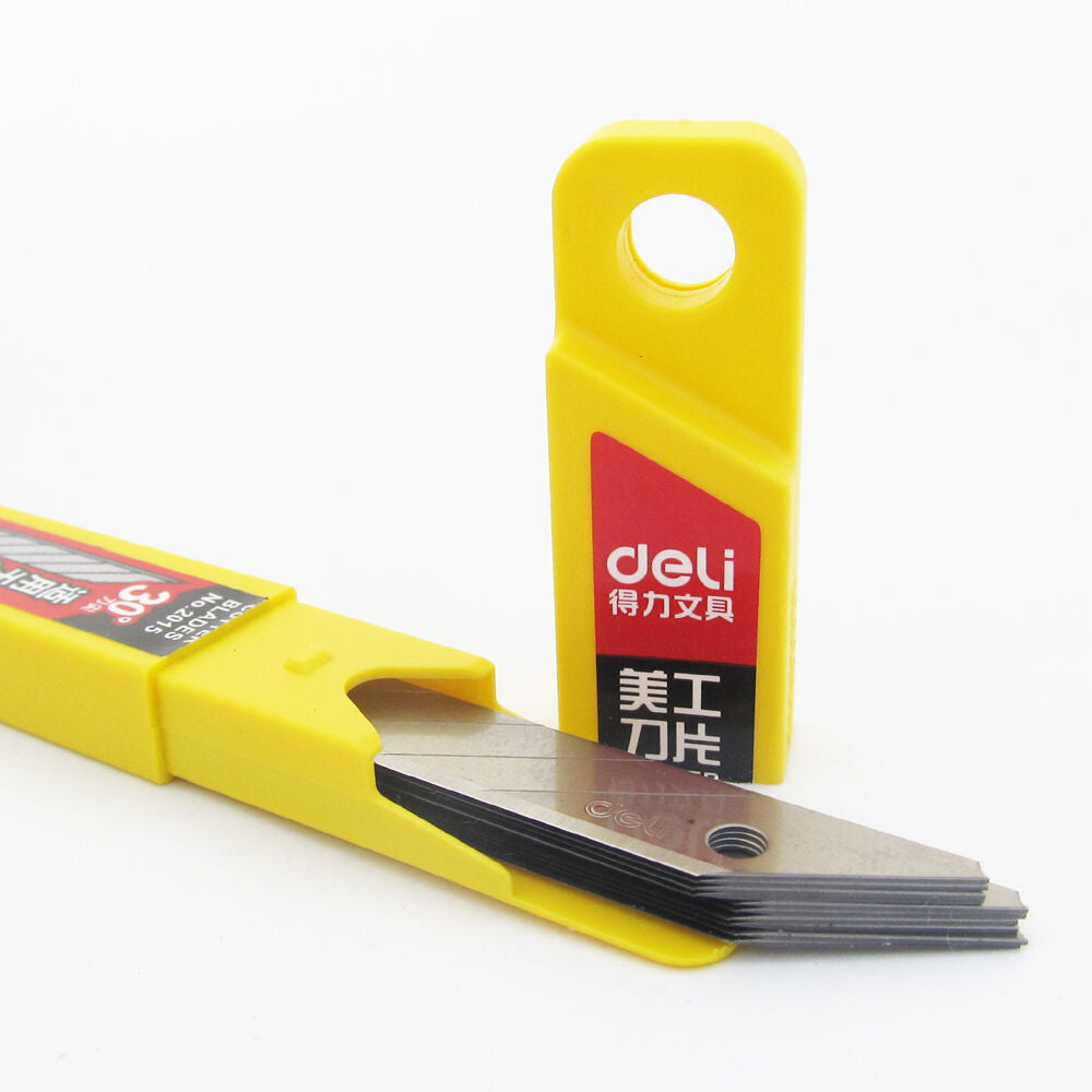 36packs 360Blades DELI SK5 Steel 70x9x0.4mm Tip Cutter Blades No.2015 30 degree