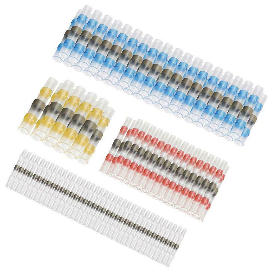 200x Solder Seal Heat Shrink Connectors Set Four Sizes Waterproof Universal