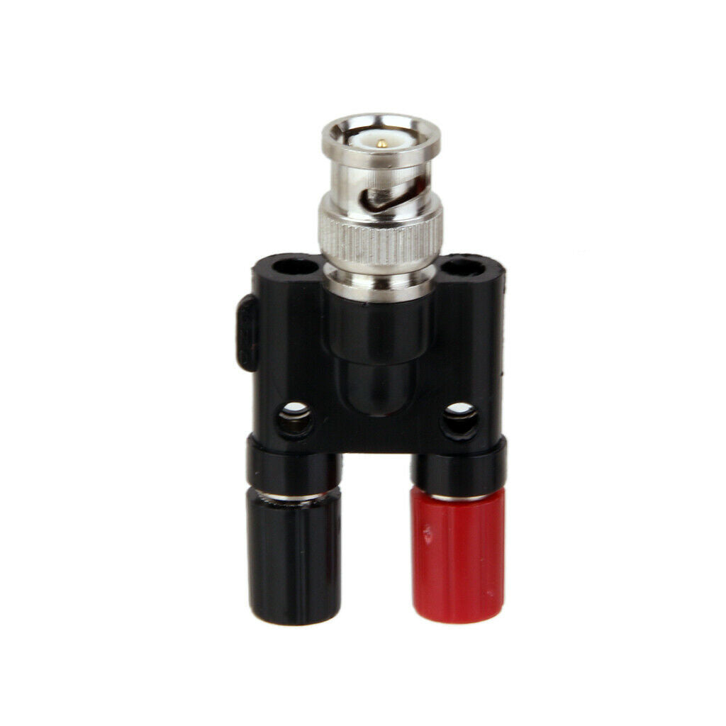 1x BNC Male Plug to Twin Banana   Sockets Female Coax Connector Binding Post