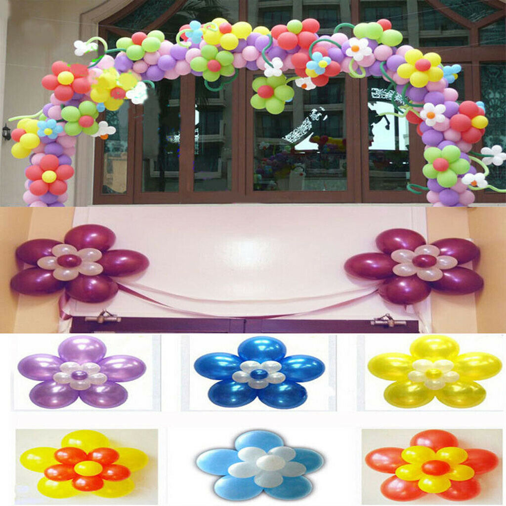 50pcs Flower Shape Balloon Clip Tie for Wedding Party Decoration