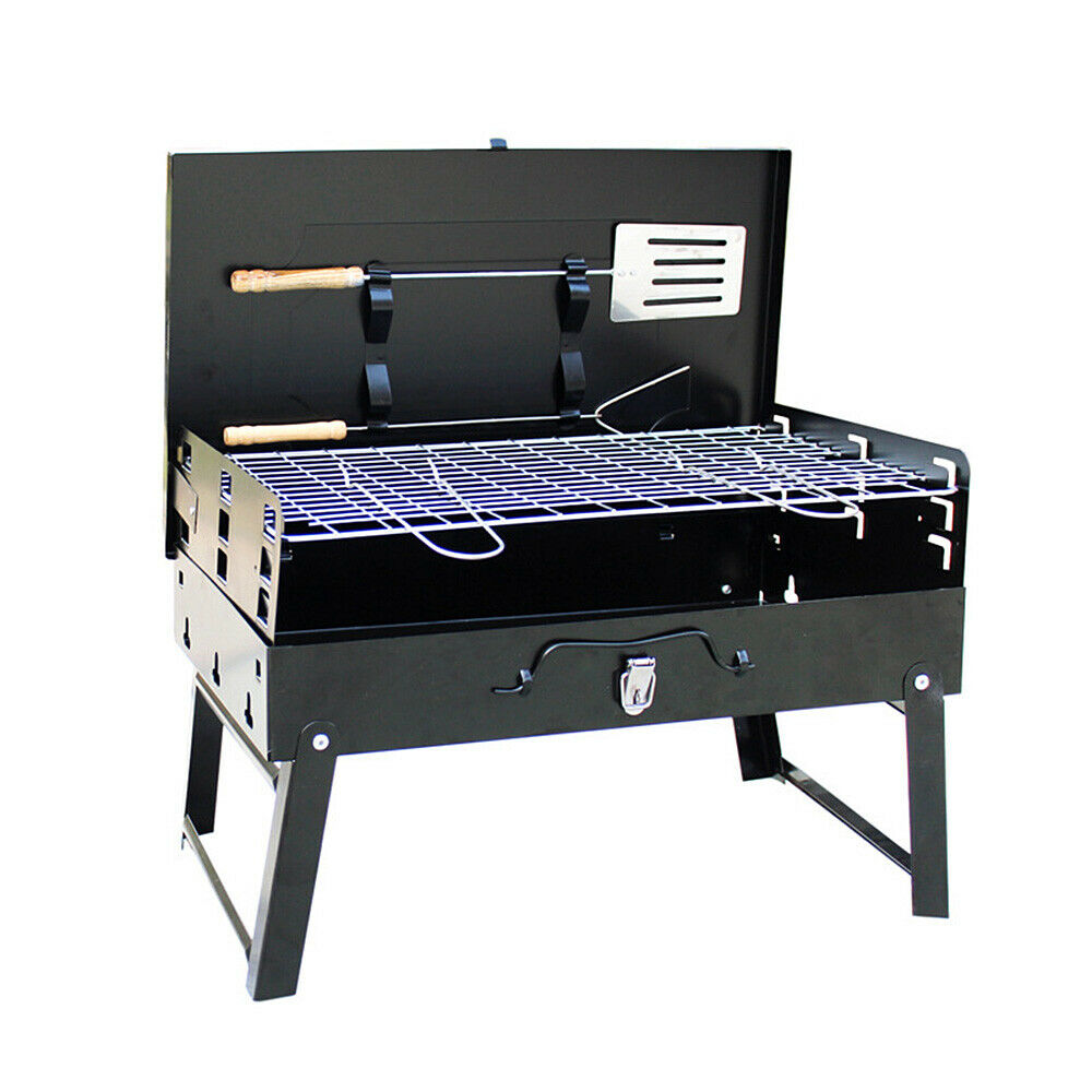 Charcoal BBQ Grill Folding Portable Barbecue Kabob Camping Patio Outdoor Picnic