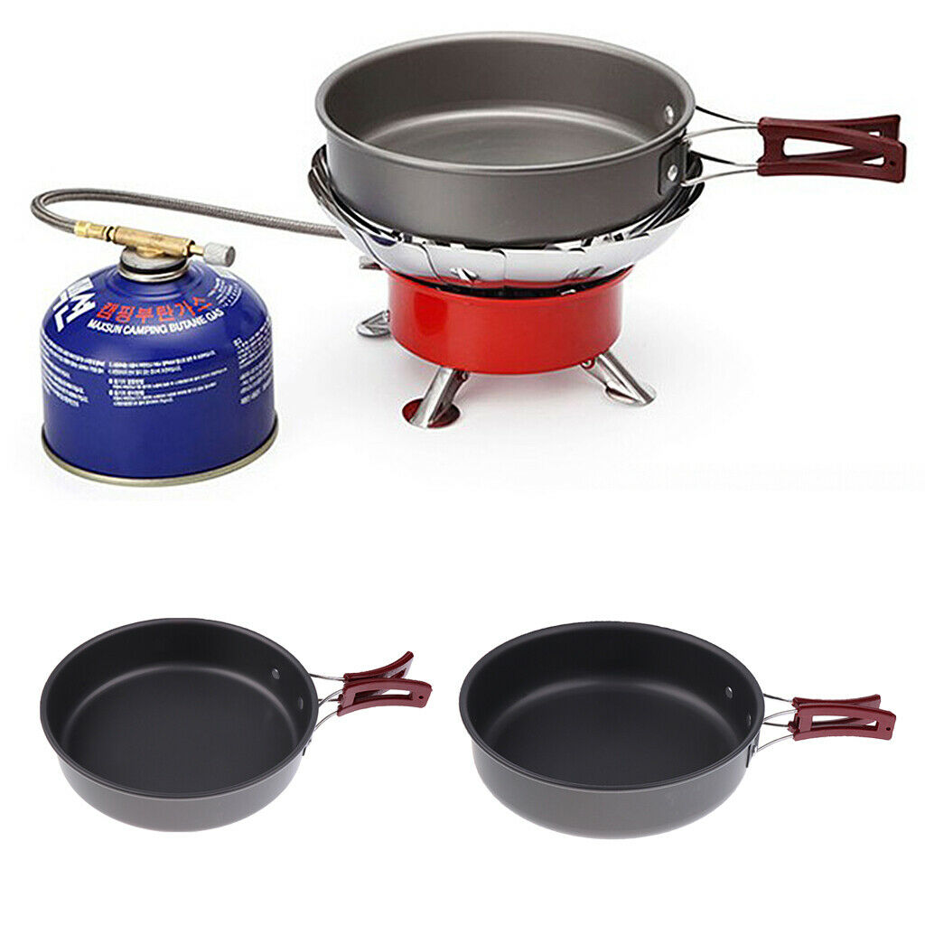 Aluminum Camping Pan Outdoor Cooking Cookware for Traveling Hiking Picnic M