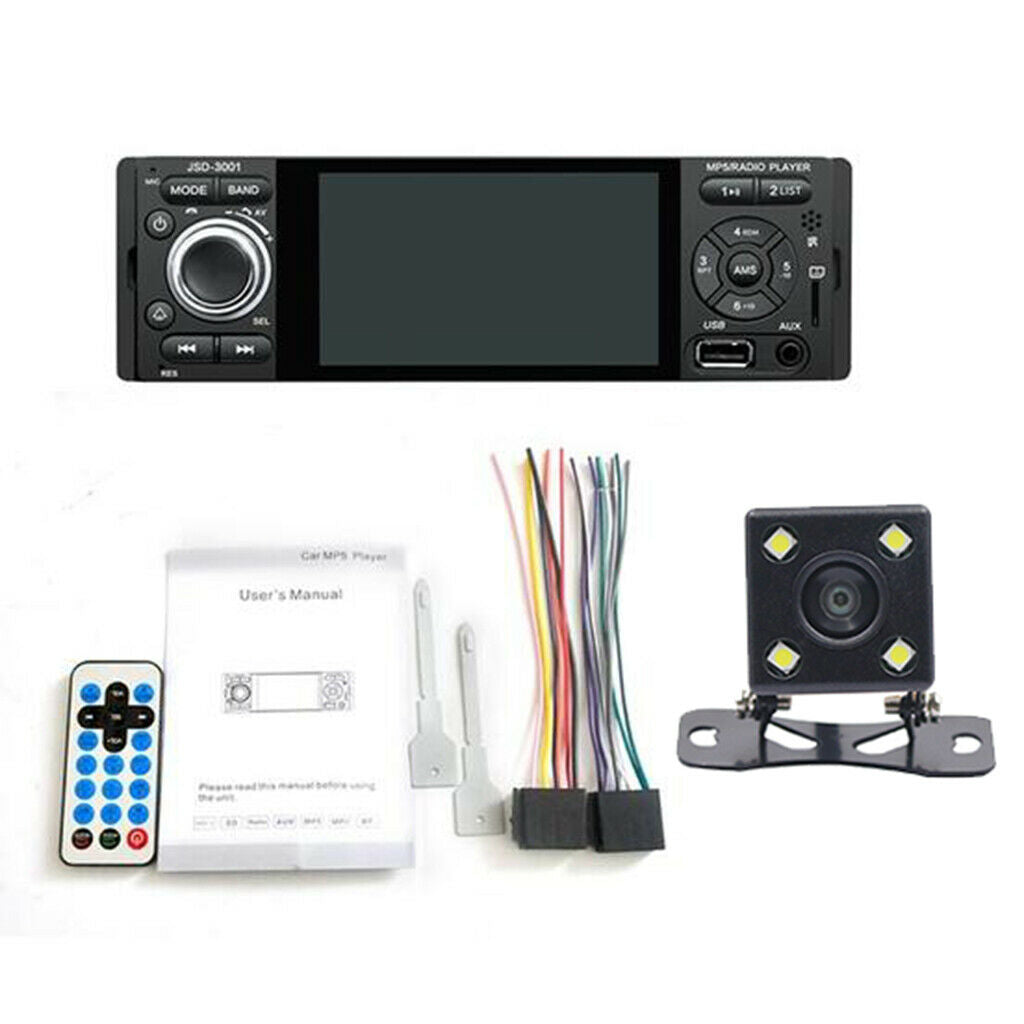 4LEDs Car MP5 Player  Camera+Single 1 Din Car Stereo Radio HD DVD Player AUX FM