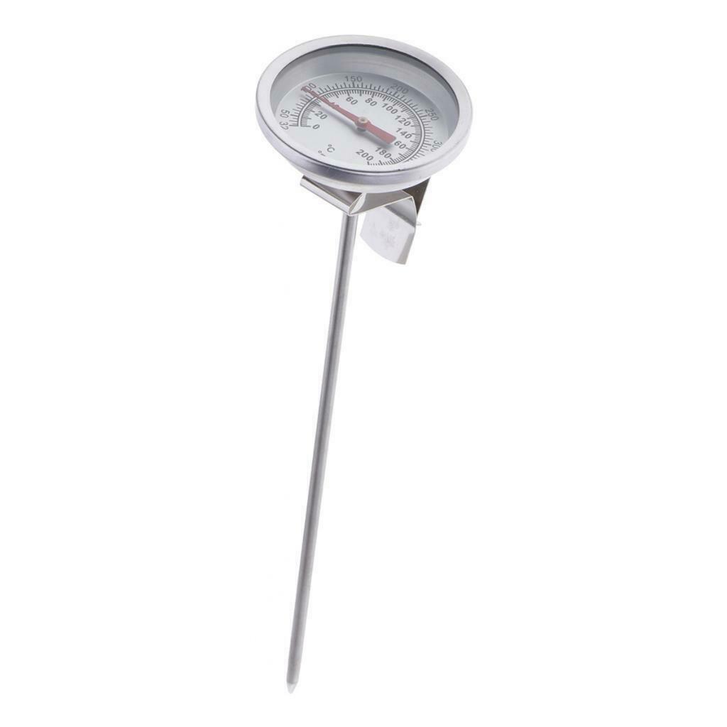 2'' Coffee Drinks Milk Thermometer Stainless Smoker Temp Gauge 0-200℃