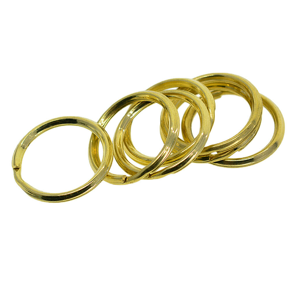20Pcs Metal Split Ring Keys Ring Chain Holder Jewelry Clasps Hooks Bags 20mm