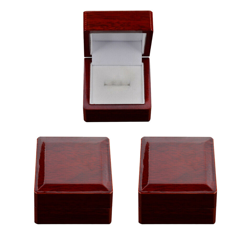 3Pcs Wedding / Engagement / Proposal Finger  Box Wooden  Storage Box