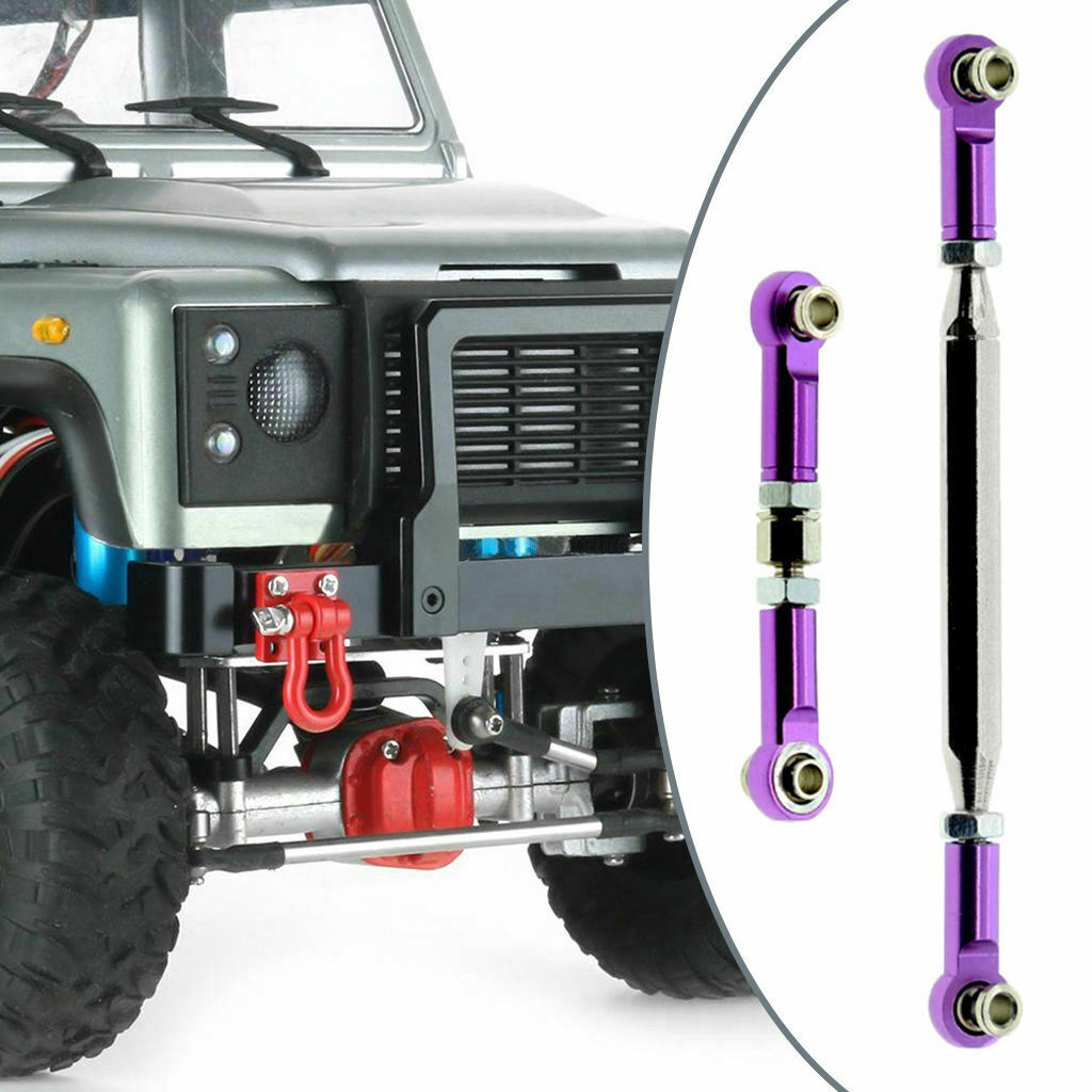 Metal Steering Rod Tie Links for MN D90 99S 4WD Vehicle Crawler DIY Parts Purple