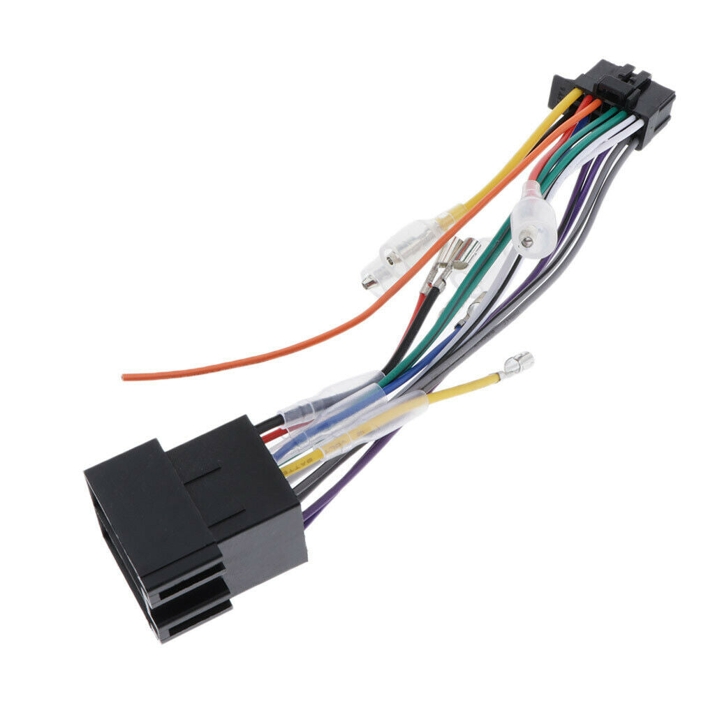 Auto Car Stereo 16Pin Radio ISO Harness Wire Plug Connector Adaptor Cable