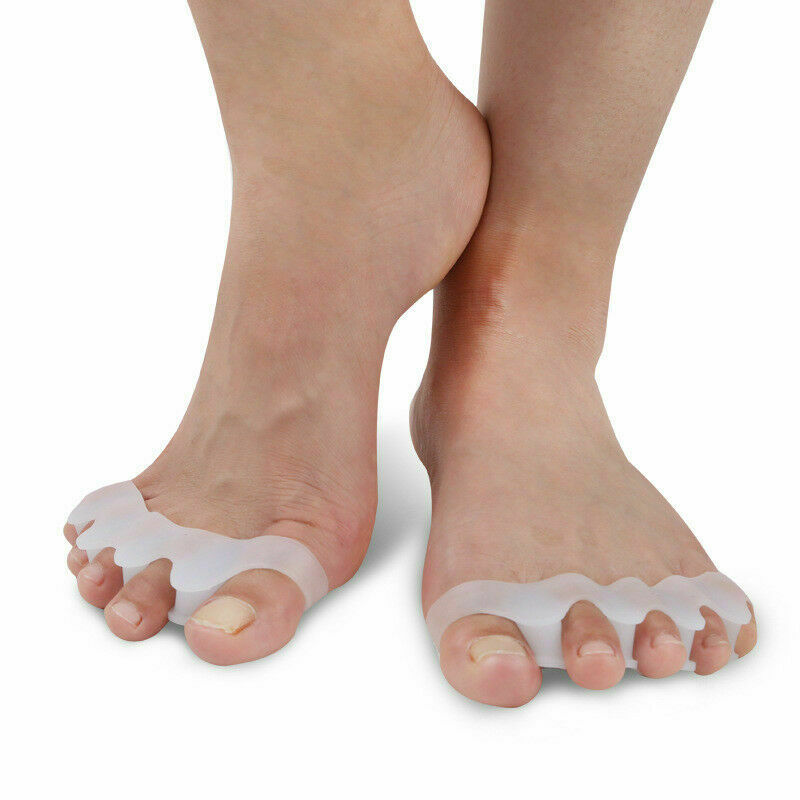 2pcs/Set Silicone Gel Bunion Toe Corrector Orthotics Straightener Separator Pain