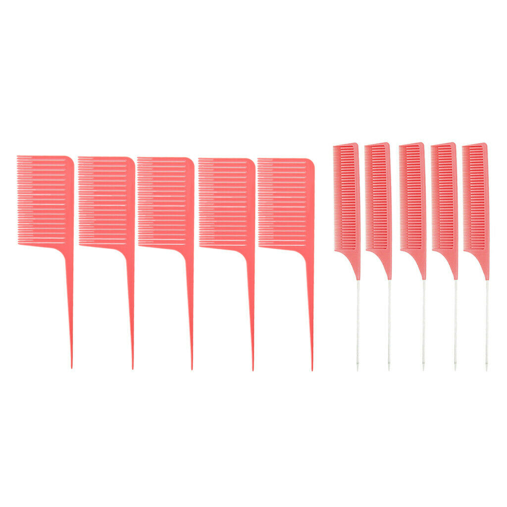 10x Professional ABS Heat-resistant Weaving Highlighting Foiling Hair Comb