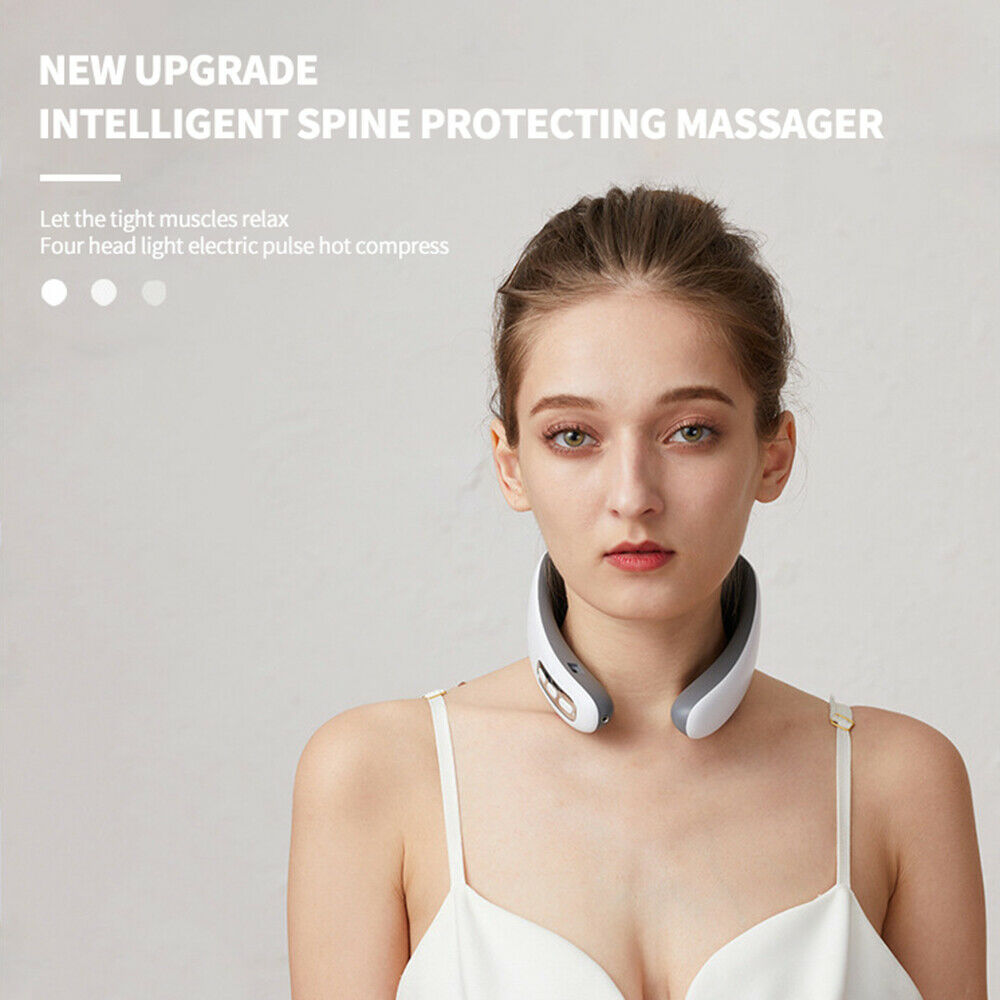 Electric Pulse Cervical Neck Massager Body Shoulder Muscle Relax Pain Relief NEW
