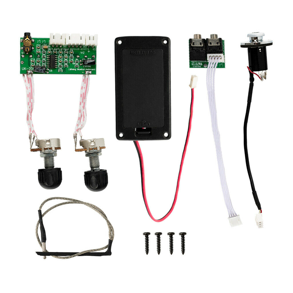 Ukulele Pickup Set Amplifier Volume Control for Bass Electric Ukulele Parts