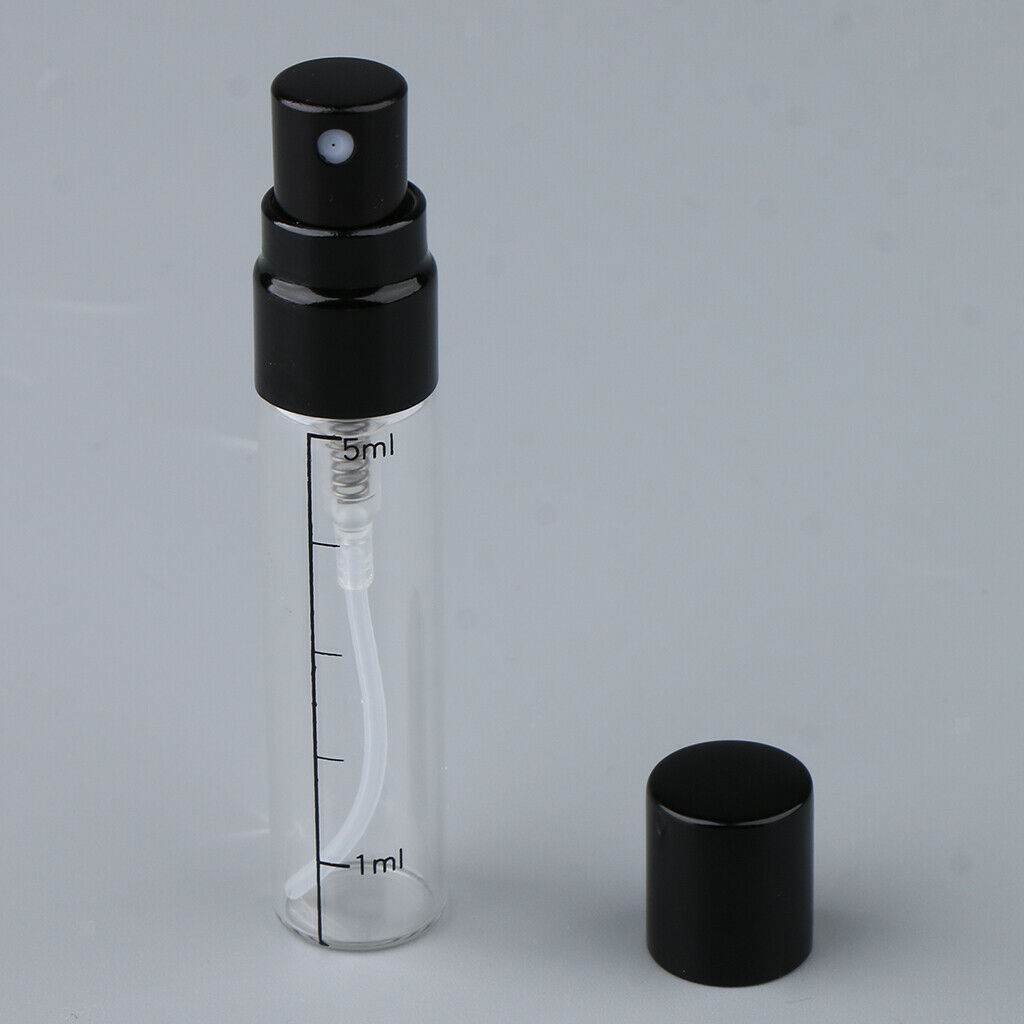 15Pcs/set Empty 5ml Refillable Perfume Bottles Pump Spray Tube Glass Vials