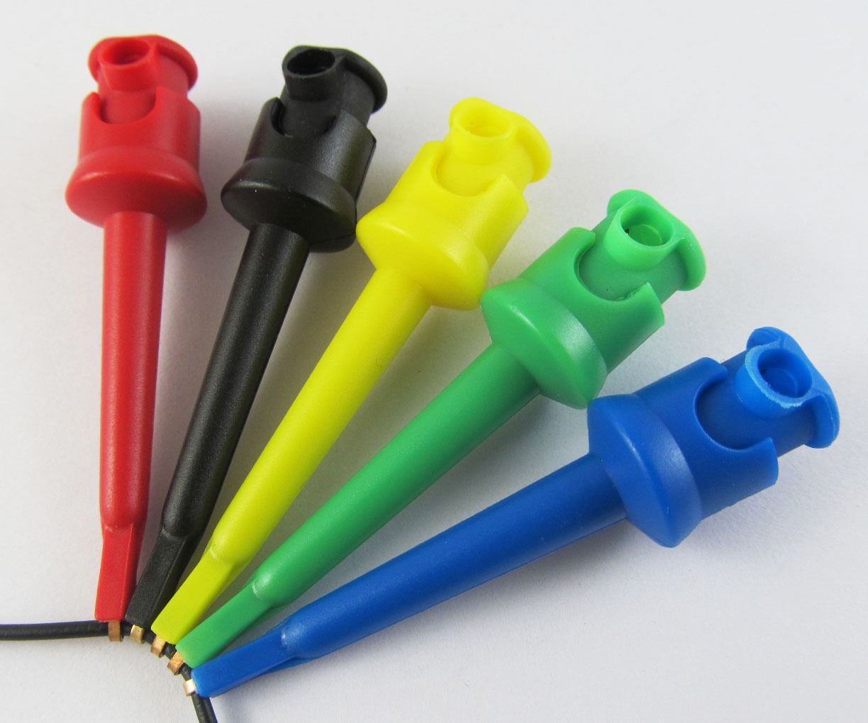 10pcs High Quality Nylon PA Copper Large Test Hook Clip 55mm 5 colors New