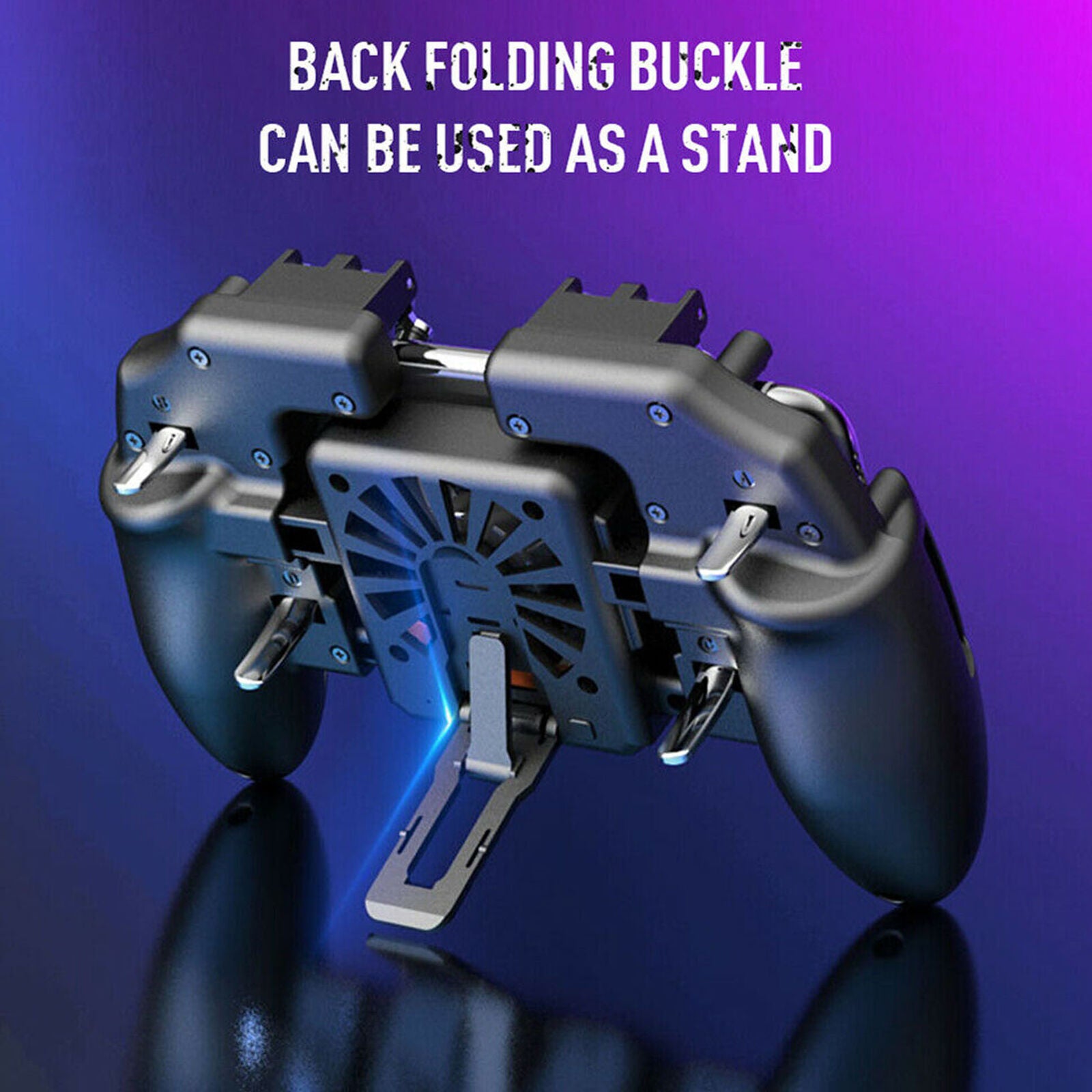 Mobile Phone Game Controller Joystick Six-Finger Cooling Fan Gamepad For PUBG