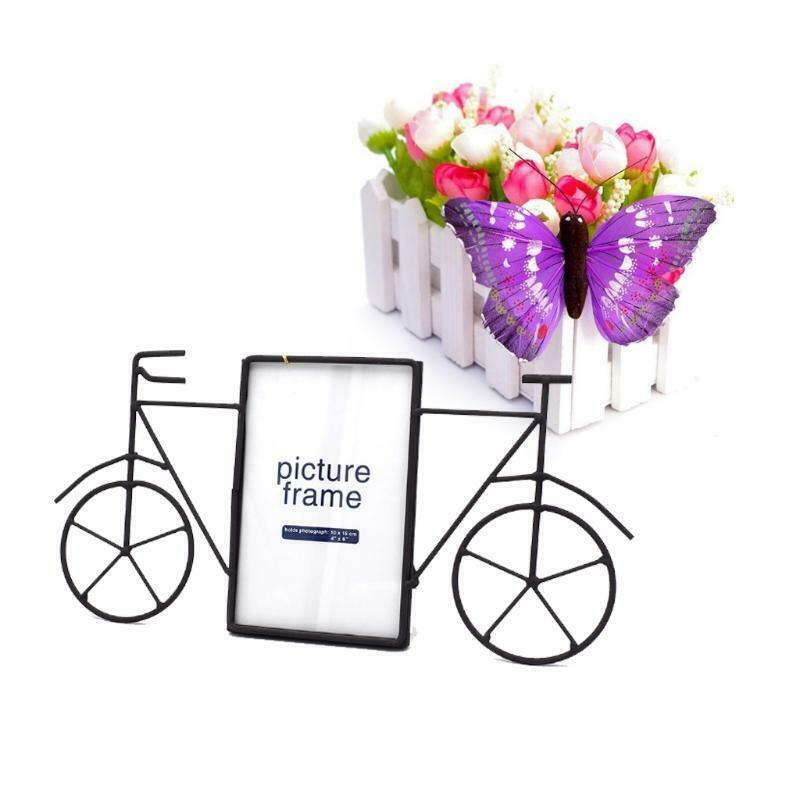 Creative Iron Metal Bicycle Photo Picture Frame Home Room Table Decoration Gifts