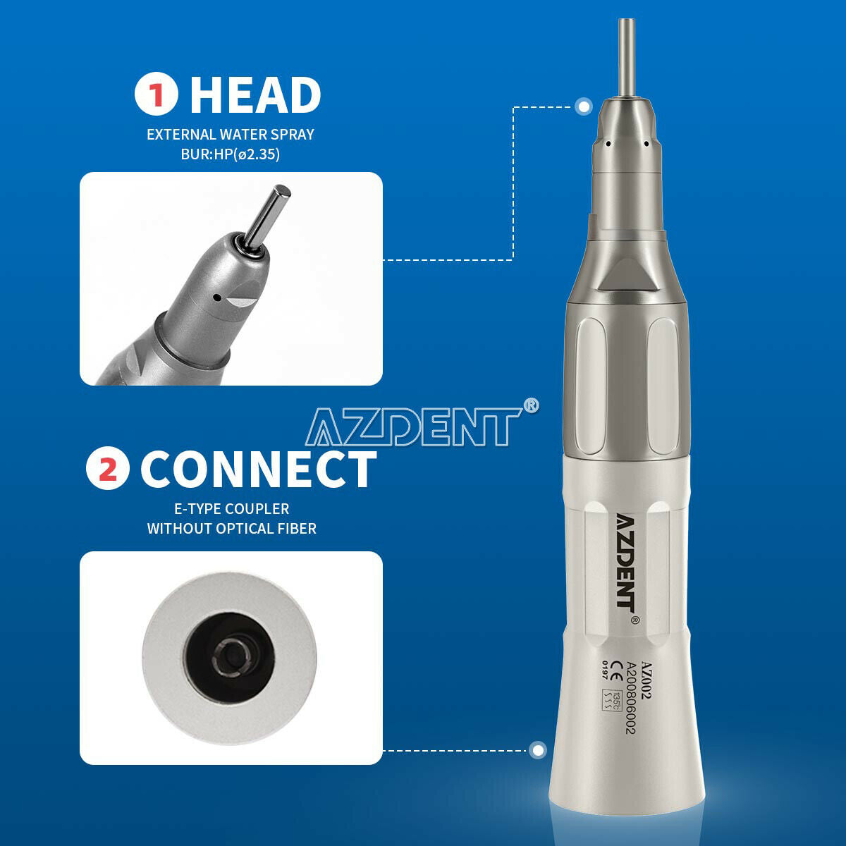 5X NSK Style Dental Slow Low Speed Straight Nose Cone Handpiece