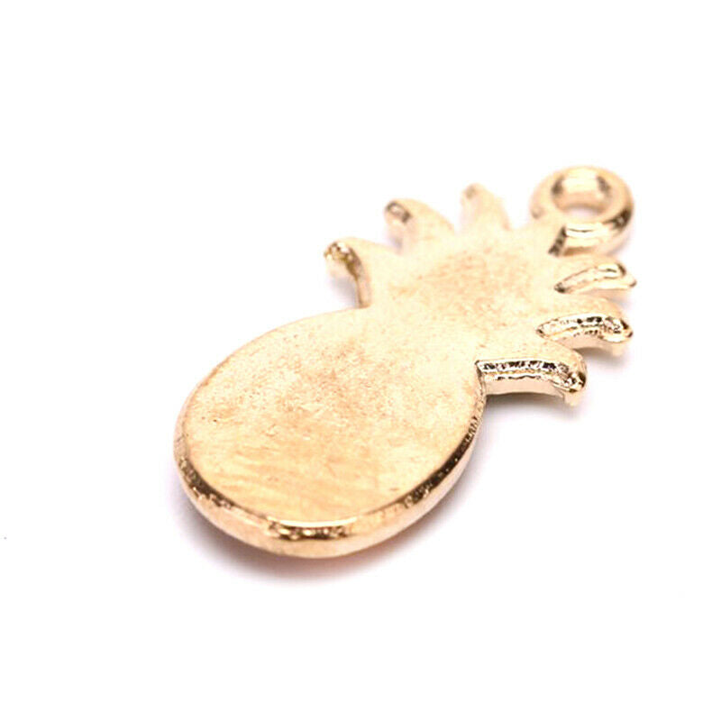 10Pcs/Set Enamel Alloy Pineapple Charms Pendant Jewelry Finding DIY Making_DD