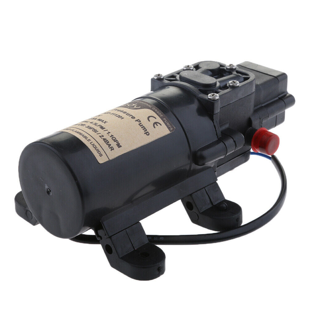 Black Diaphragm High Pressure 35PSI 4.3LPM Spraying Water Self-Priming PumP
