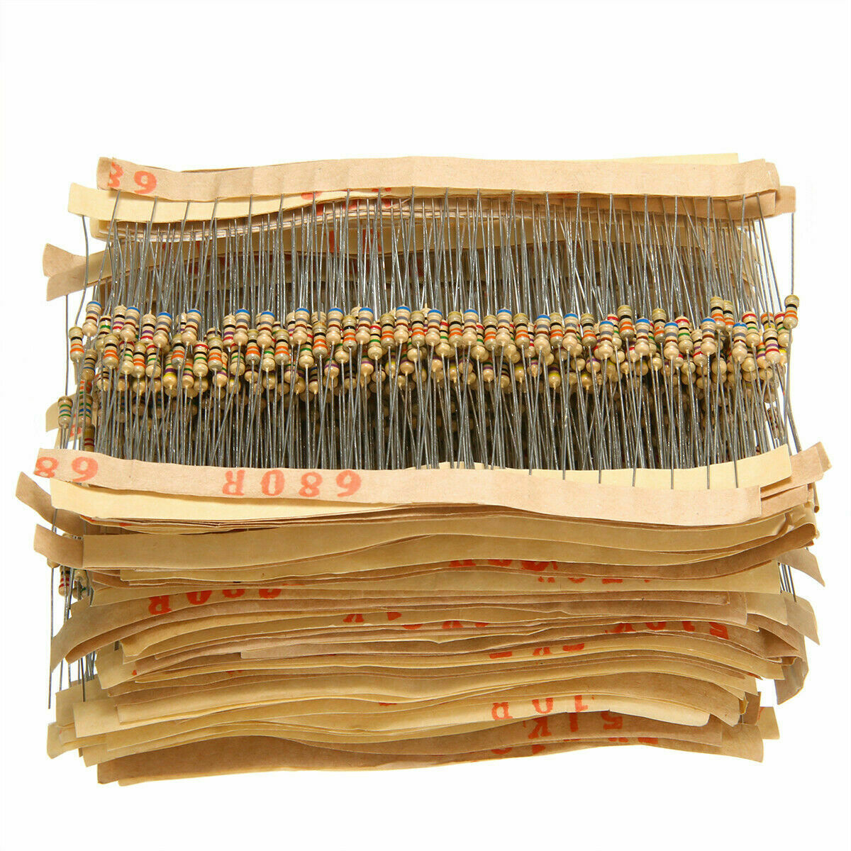 Practical 1500 PCS 75 Values Power Carbon Film Resistors Assorted Assortment Kit