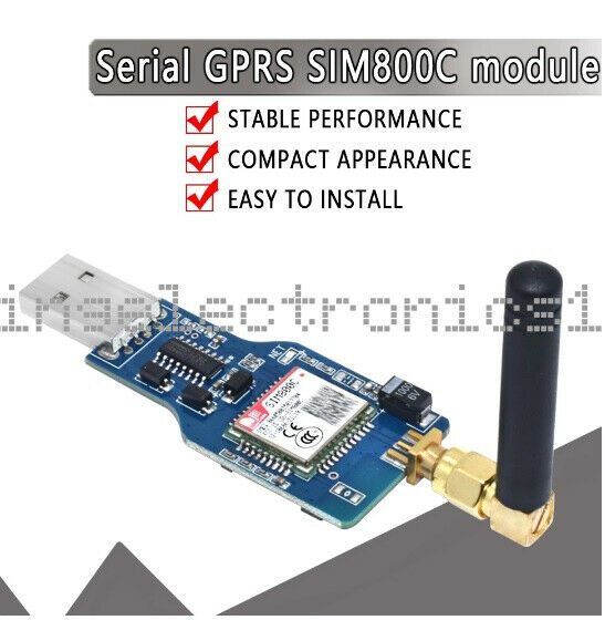 SIM800C  USB to GSM Module GSM GPRS Module For Wireless Bluetooth Module Antenna