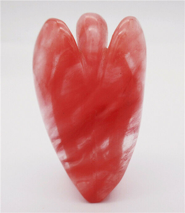 50x30x19mm Red Cherry Quartz Carved Angel Statue Reiki Healing Decoration HH8101