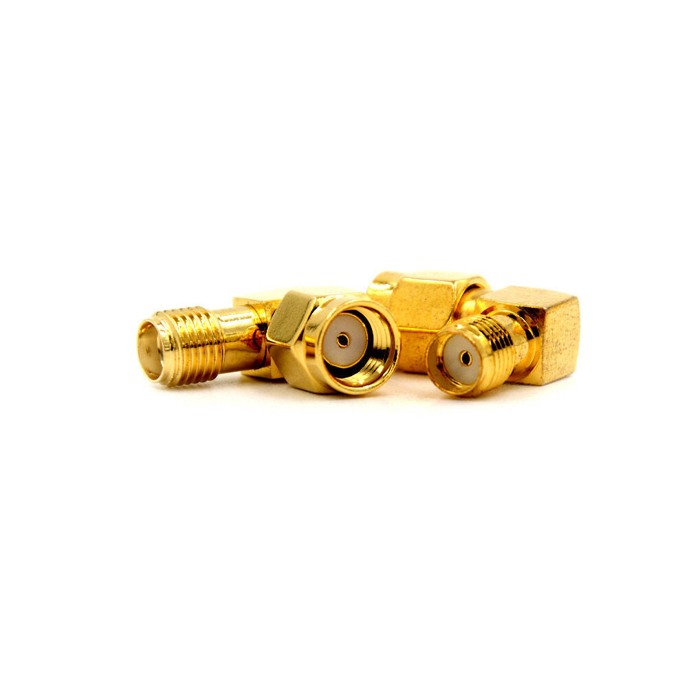 2x Adapter 90° RP.SMA male jack to SMA female jack connector right angle M.l8