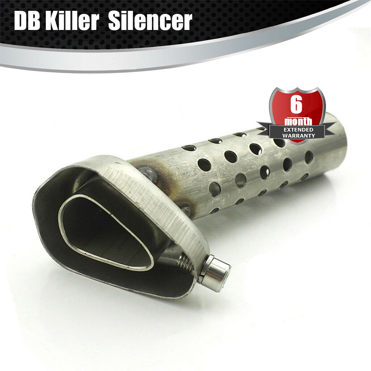 Stainless Steel Exhaust Pipe Silencer Muffler 127mm Length Universal Motorcycle