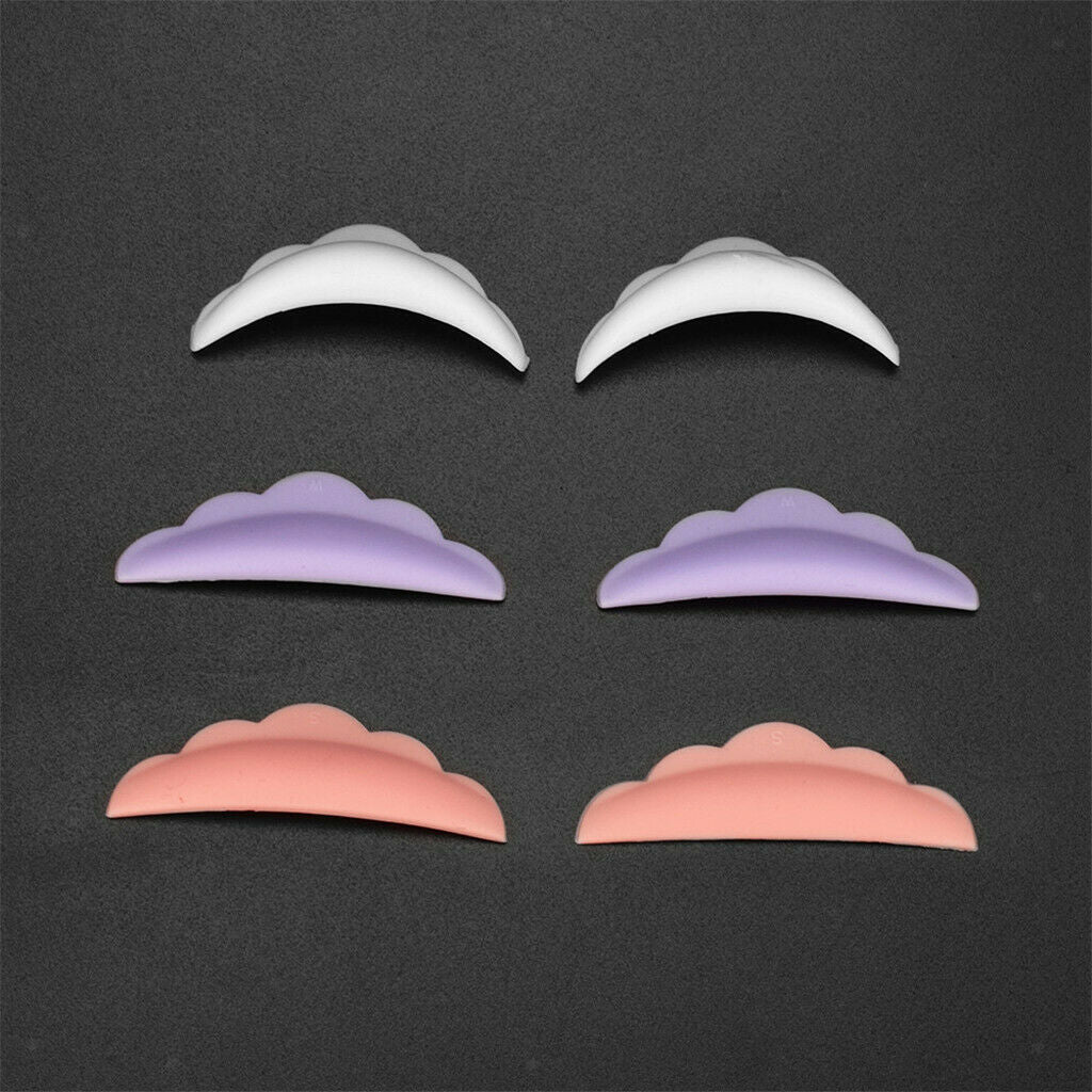 Lots 12 Reusable Eyelash Grafting Curling Lift Pads Curler Shield Protector