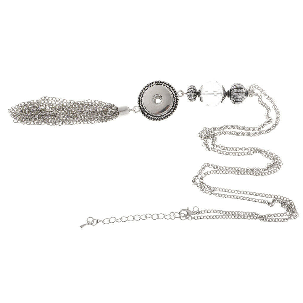 25cm Fashion Women Necklace Pendant Fit 18mm Snap Button Jewelry
