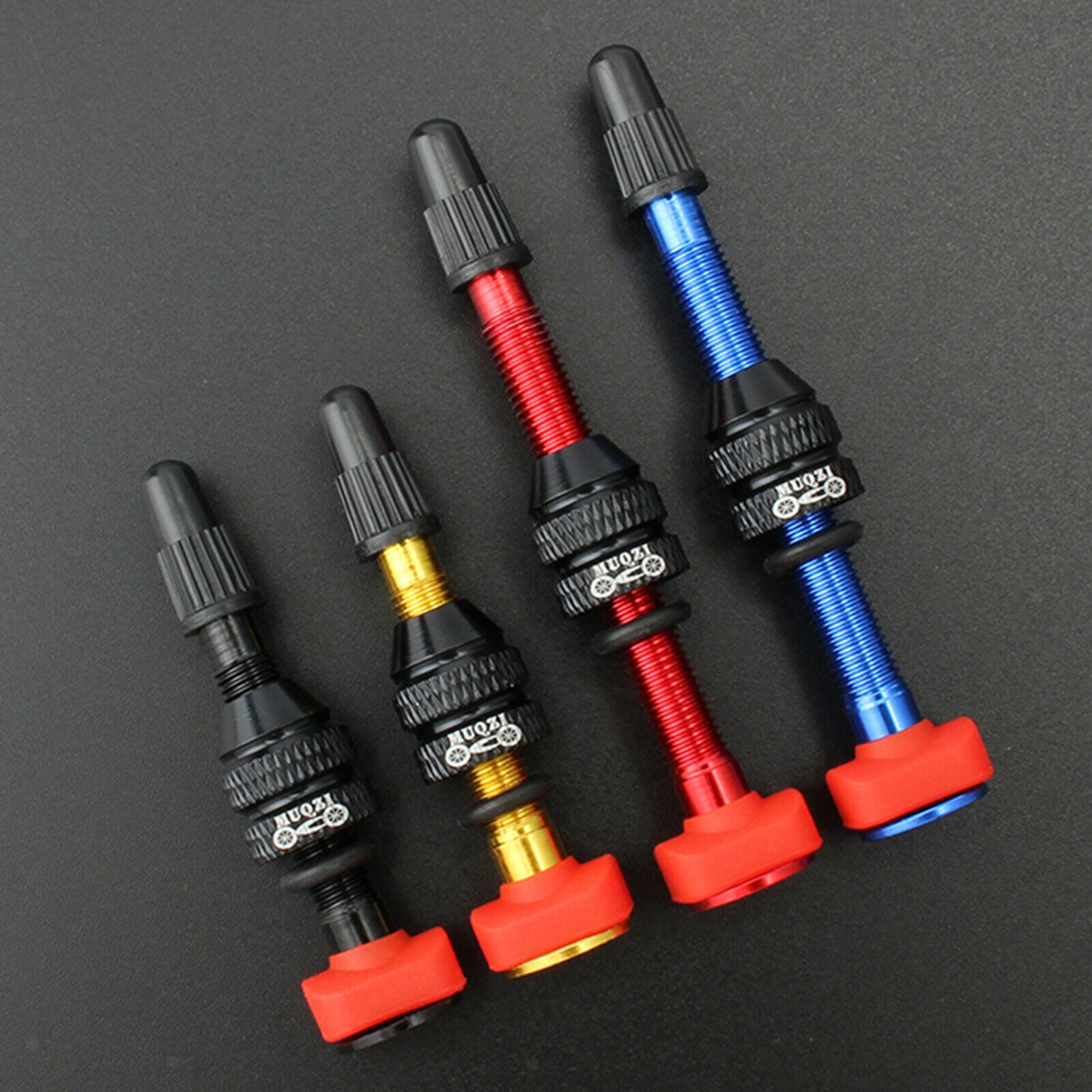 Alloy Tubeless Tire Presta Valve Stem MTB Universal Tubeless Rim 60mm,Red